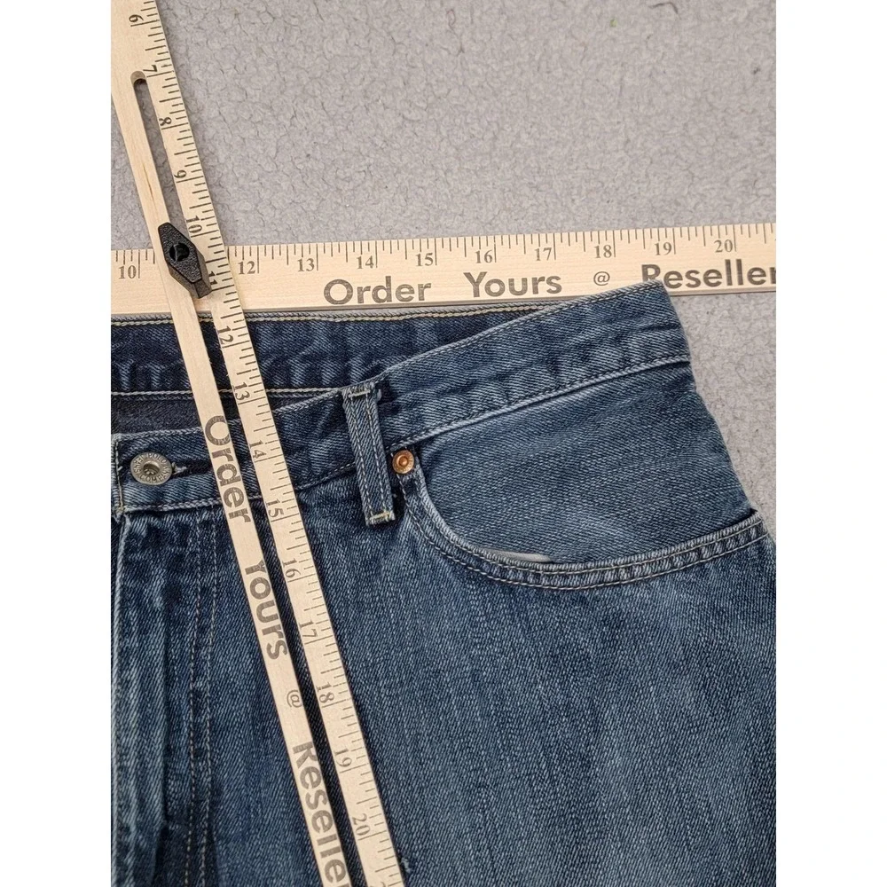 Polo Jeans Co Ralph Lauren Jeans Mens 38x32 (Fits 37x31) Baggy Blue Distress Y2K